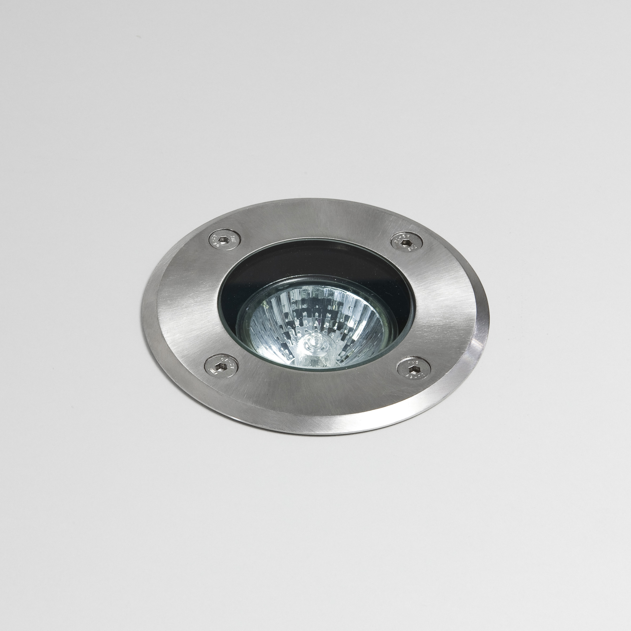 Astro Gramos Round buiten grondspot RVS geborsteld