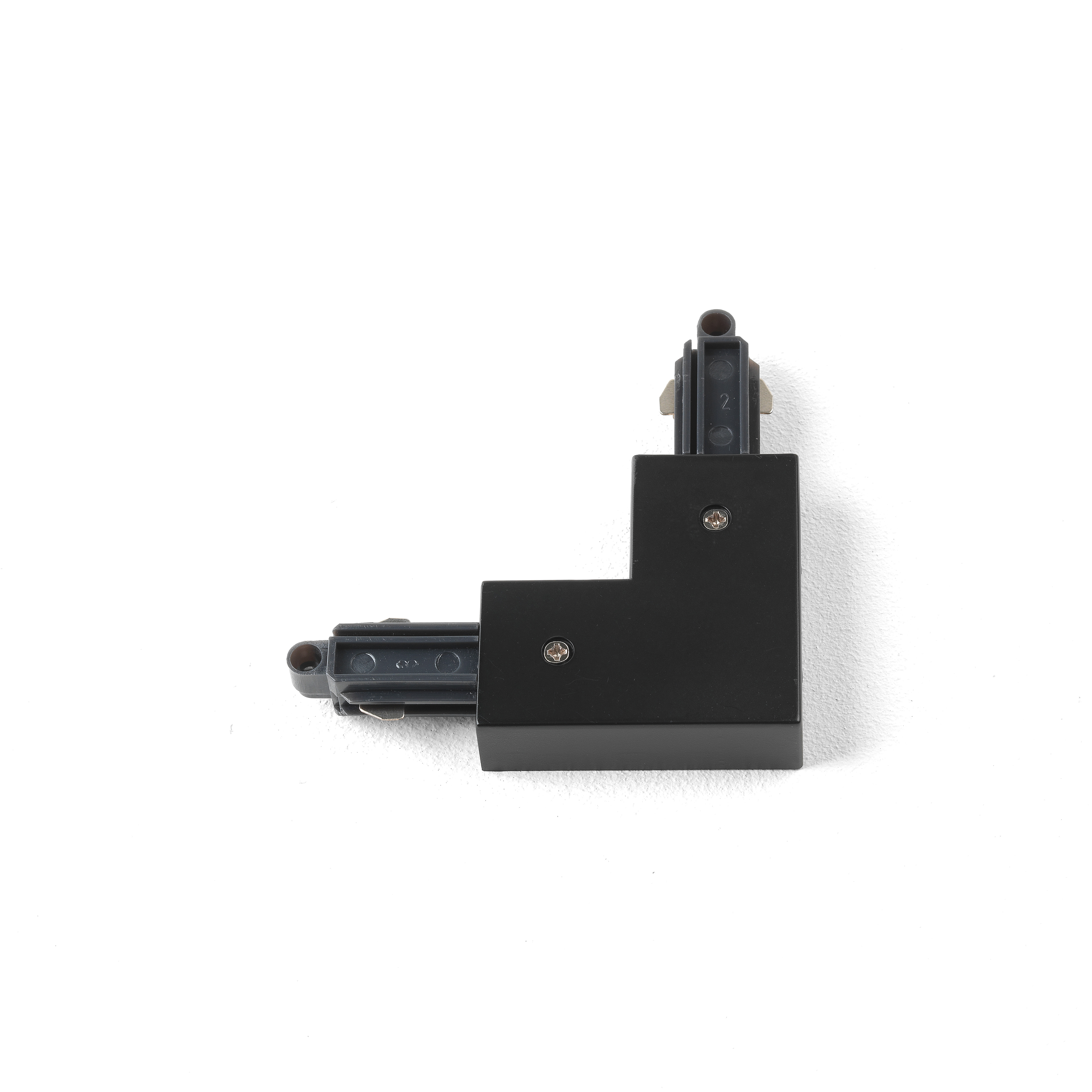 Astro 90° Hoek Connector 1-fase rail links mat zwart