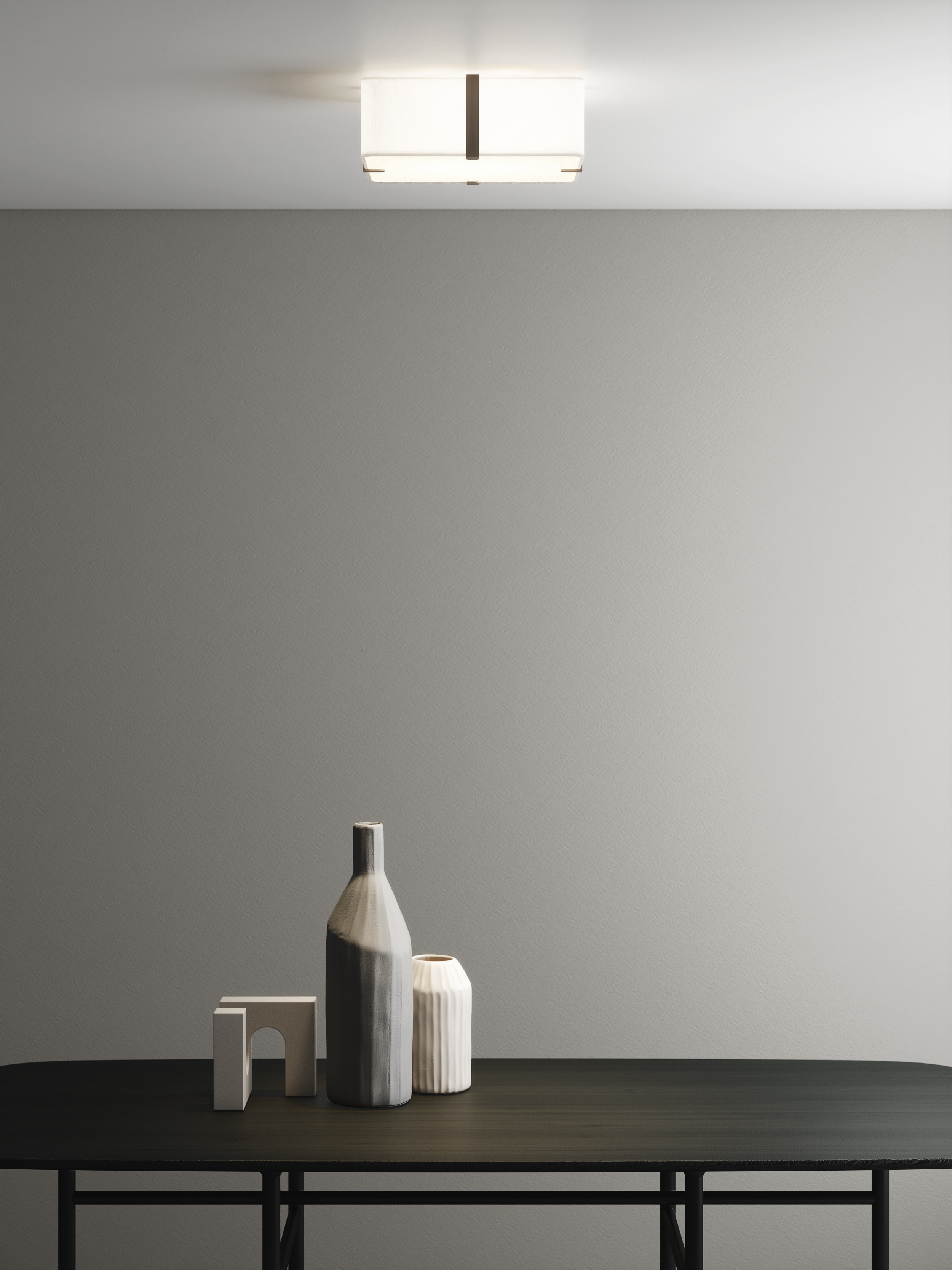 Ceiling Base 290 PL excl. 2x E27 mat wit