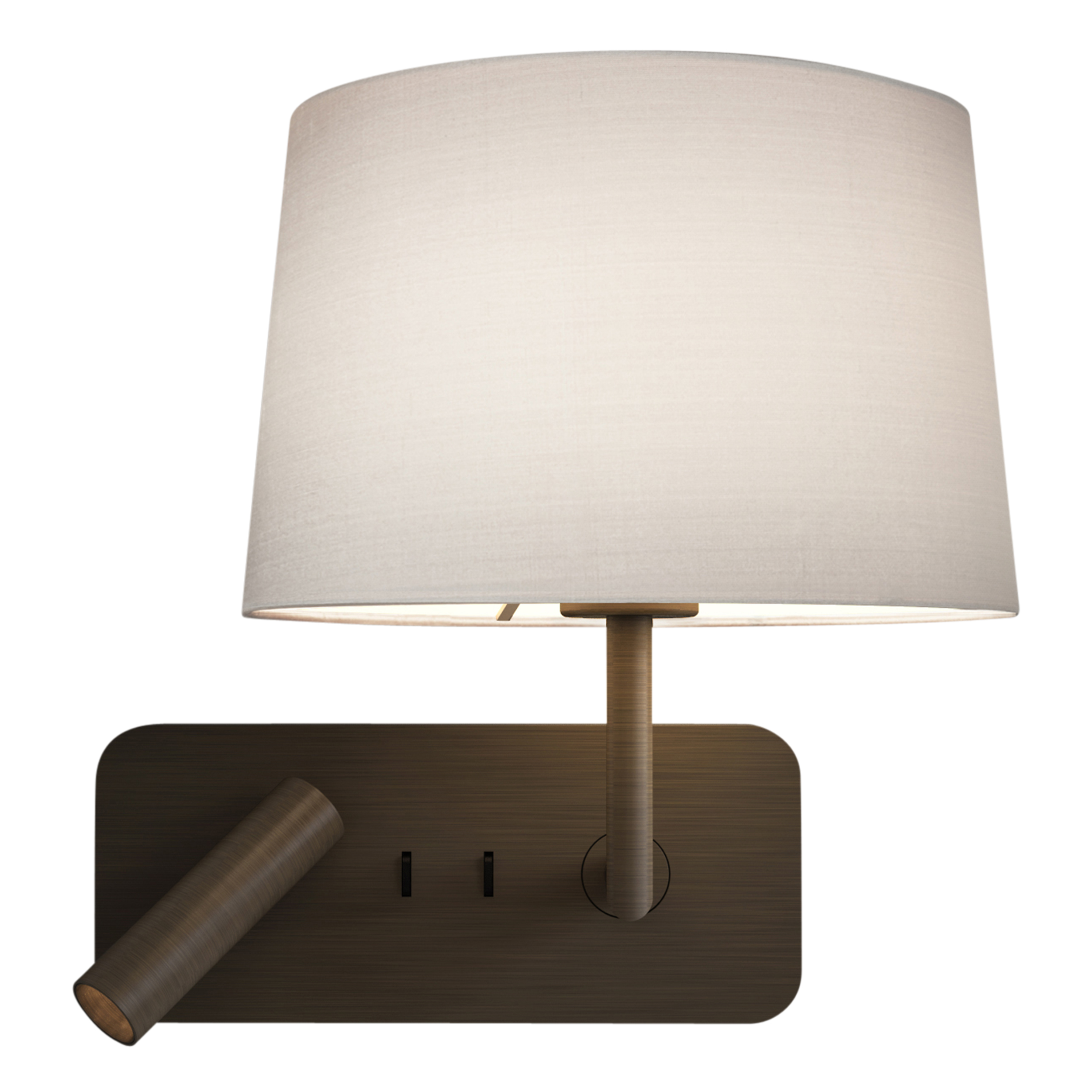 Side by Side Grande USB WL excl. E27 + LED 2700K brons