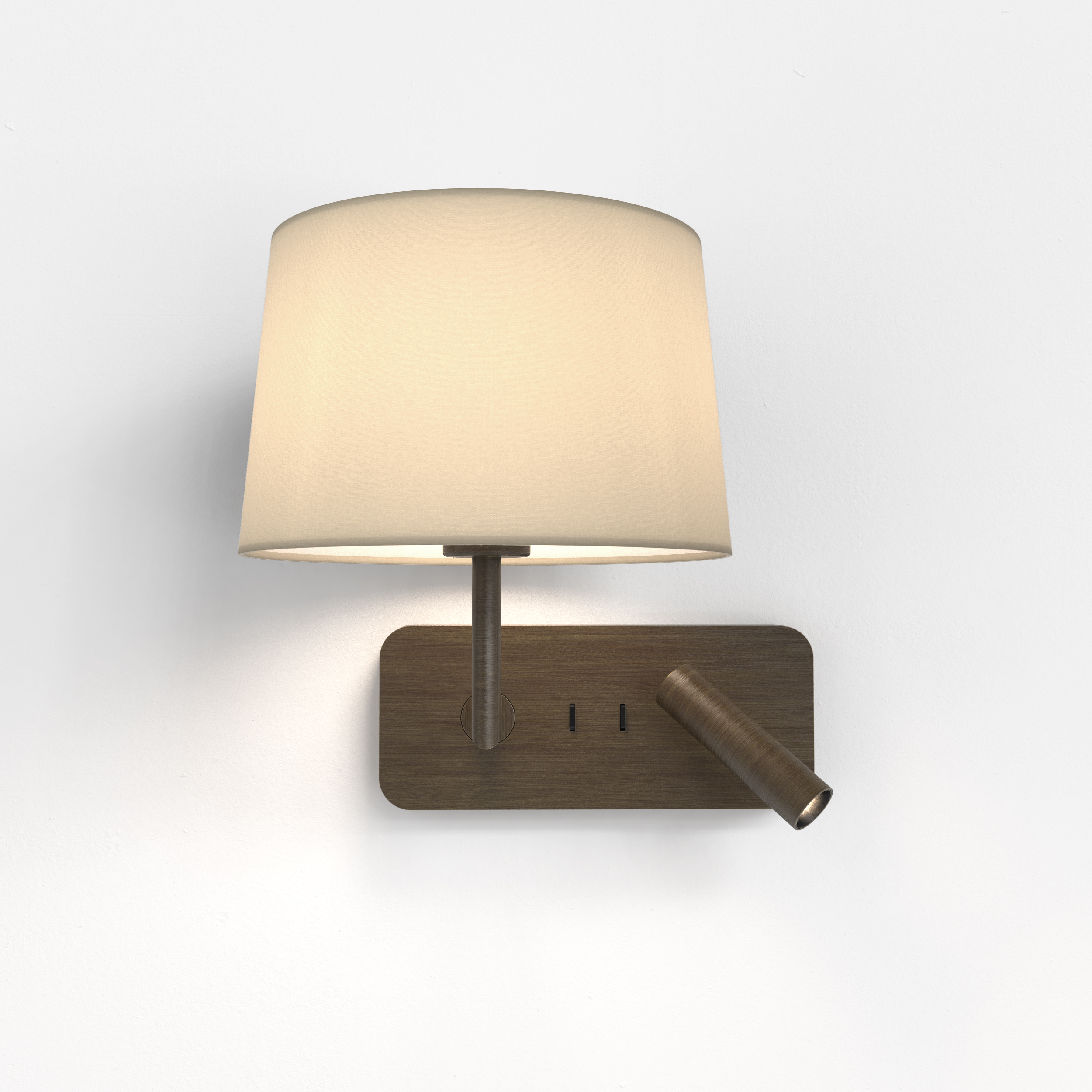 Side by Side Grande USB WL excl. E27 + LED 2700K brons