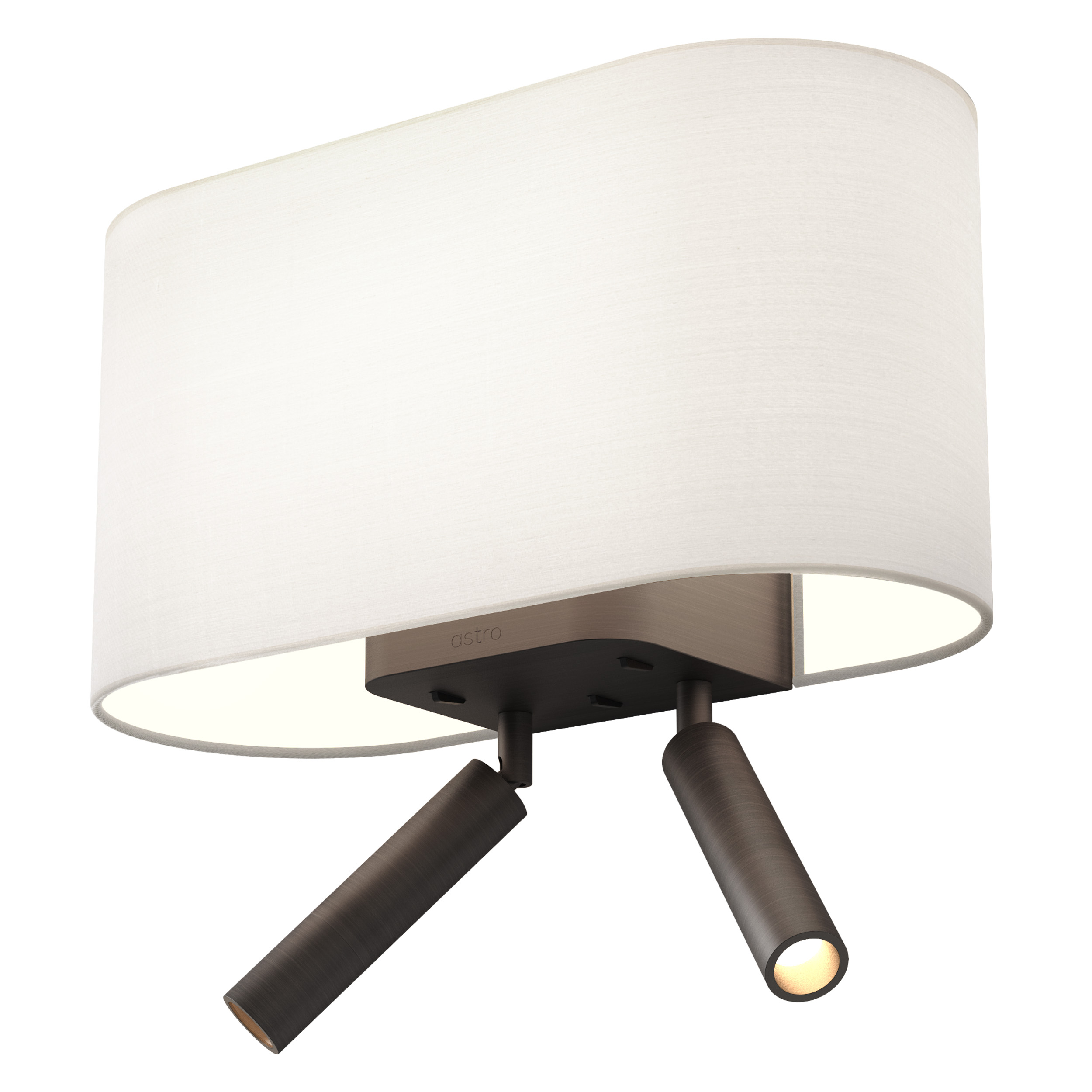 Venn Reader Twin WL 2700K excl. E27 brons