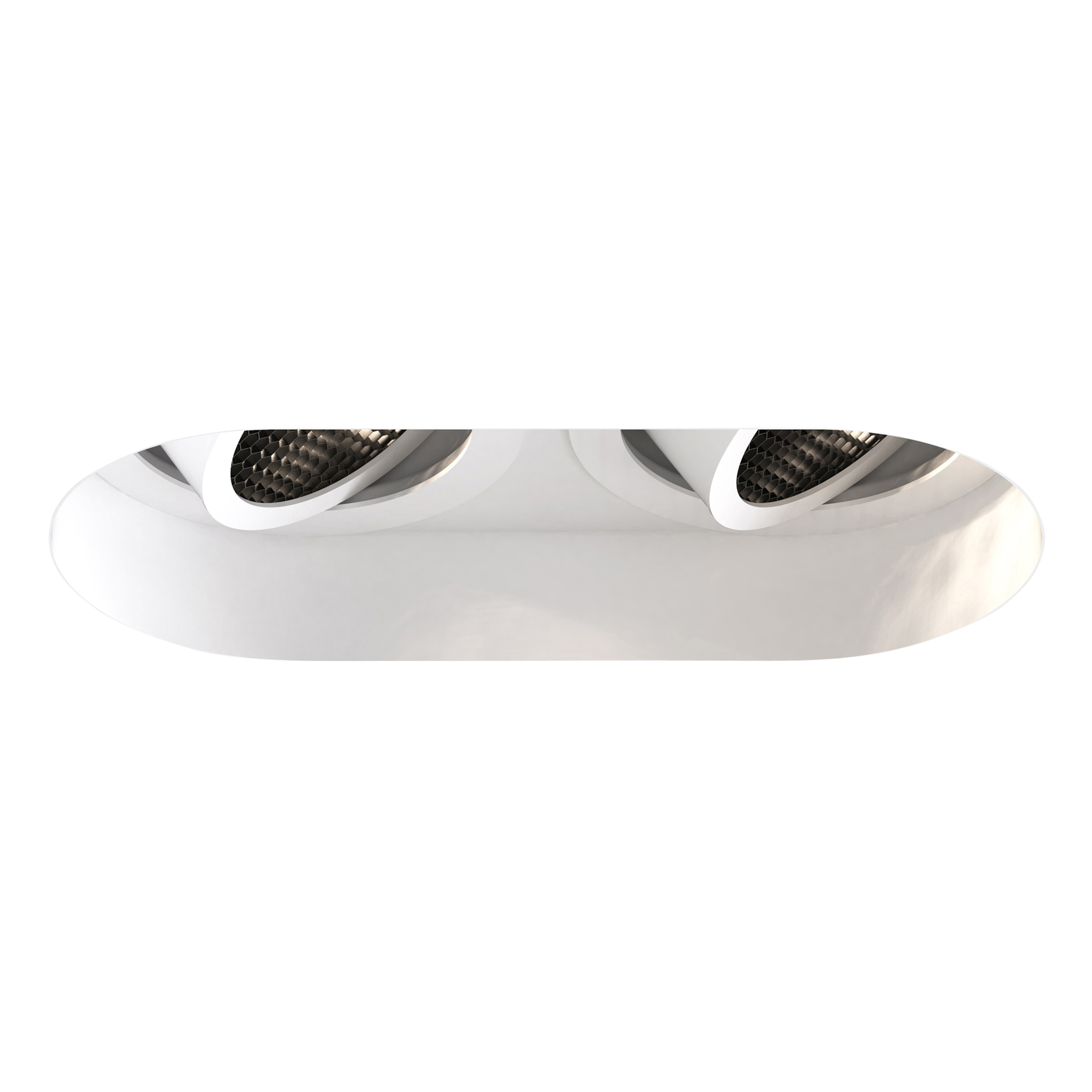 Trimless Round Twin Adjustable IBS excl. 2x GU10 mat wit