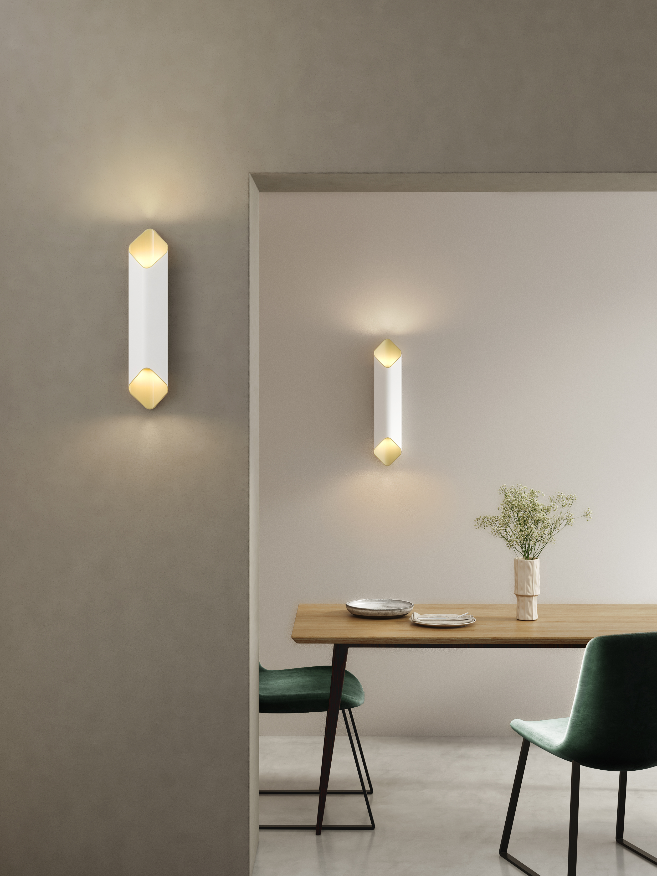 Ako 600 Phase LED WL 2700K mat wit/goud