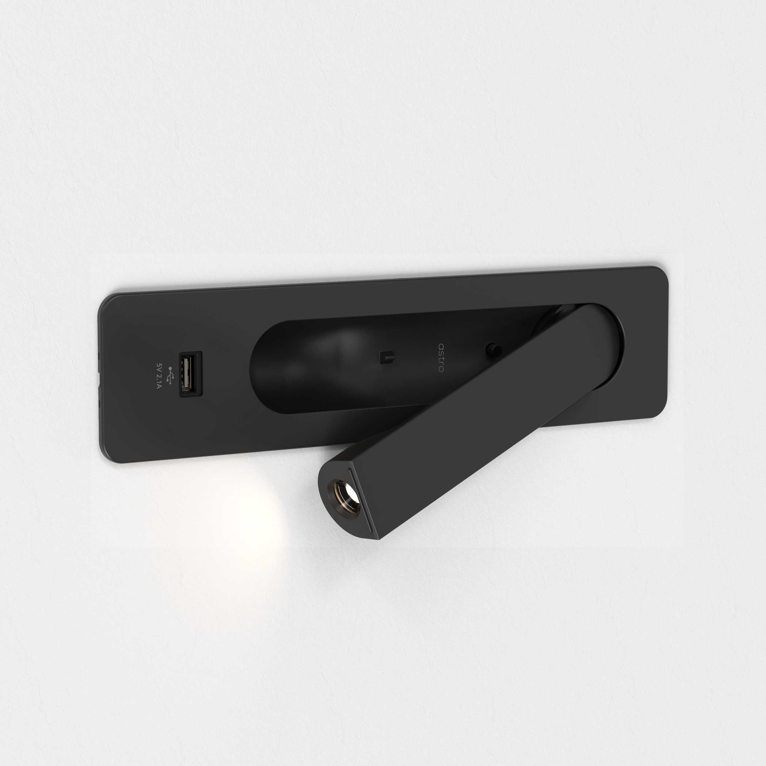 Keta USB LED WL 2700K mat zwart